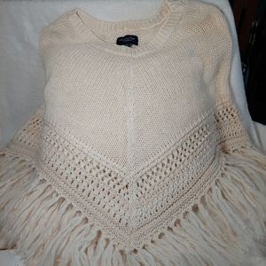 Cream poncho